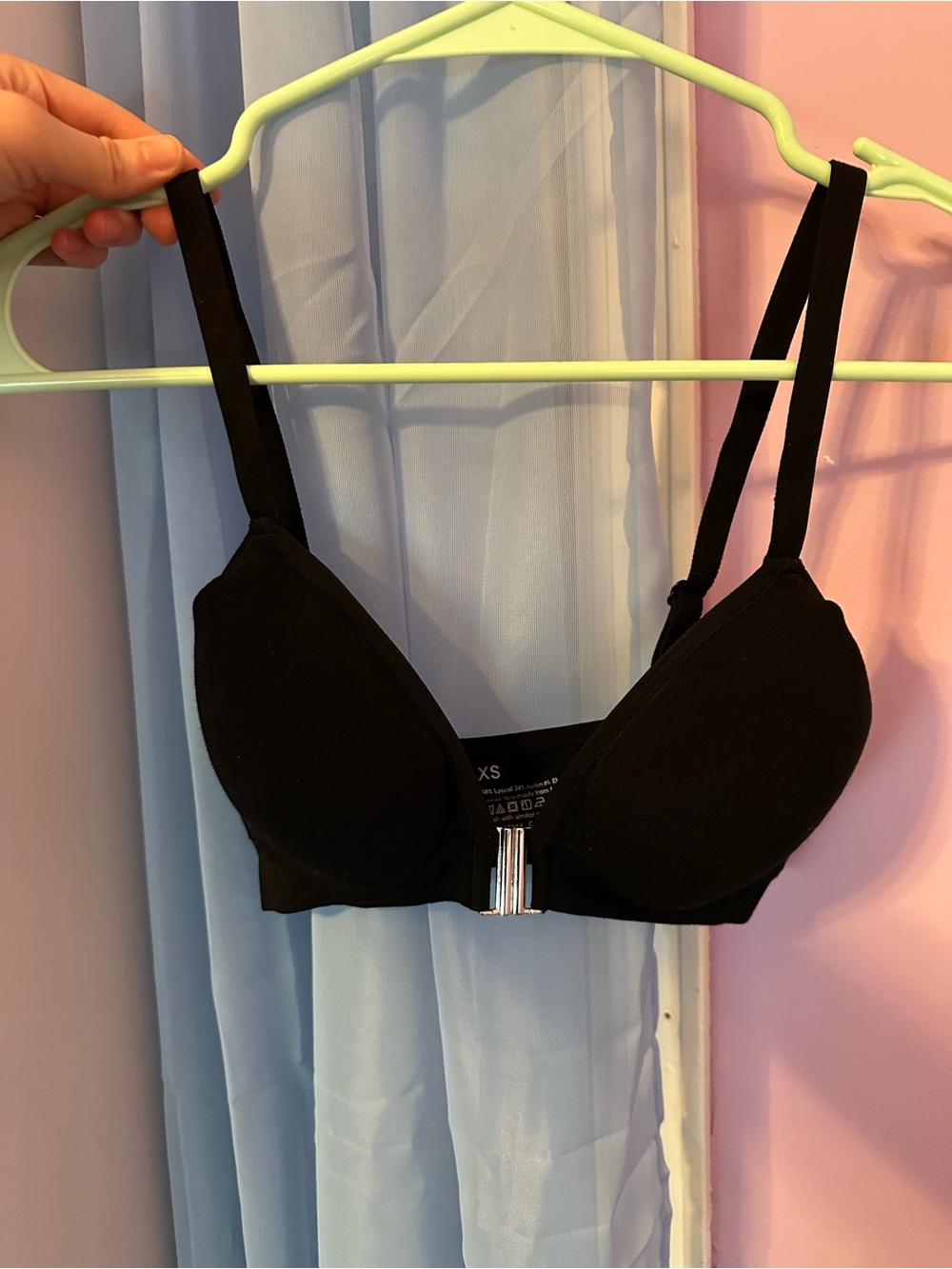 NWOT Boody LYOLYTE Front Closure Triangle Bralette in Black XS
